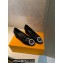 Louis Vuitton Heel 4.5cm LV Circle Madeleine Pumps Suede Black