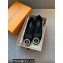 Louis Vuitton Heel 4.5cm LV Circle Madeleine Pumps Suede Black