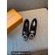 Louis Vuitton Heel 4.5cm LV Circle Madeleine Pumps Suede Black