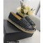 Chanel Braided Fabric and Lambskin Espadrilles G29762 Black 2022