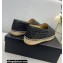 Chanel Braided Fabric and Lambskin Espadrilles G29762 Black 2022