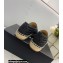 Chanel Braided Fabric and Lambskin Espadrilles G29762 Black 2022