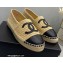 Chanel Braided Fabric and Lambskin Espadrilles G29762 Beige/Black 2022