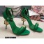 Dolce & Gabbana Heel 10.5cm Calfskin Sandals Green with DG Heel 2022