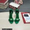 Dolce & Gabbana Heel 10.5cm Calfskin Sandals Green with DG Heel 2022