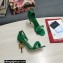 Dolce & Gabbana Heel 10.5cm Calfskin Sandals Green with DG Heel 2022