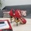Dolce & Gabbana Heel 10.5cm Calfskin Sandals Red with DG Heel 2022