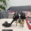 Dolce & Gabbana Heel 10.5cm Calfskin Sandals Black with DG Heel 2022