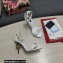 Dolce & Gabbana Heel 10.5cm Calfskin Sandals White with DG Heel 2022