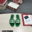 Dolce & Gabbana Calfskin Sliders Green with DG Logo 2022