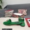 Dolce & Gabbana Calfskin Sliders Green with DG Logo 2022