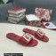 Dolce & Gabbana Calfskin Sliders Red with DG Logo 2022