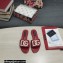 Dolce & Gabbana Calfskin Sliders Red with DG Logo 2022