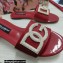 Dolce & Gabbana Calfskin Sliders Red with DG Logo 2022
