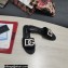 Dolce & Gabbana Calfskin Sliders Black with DG Logo 2022