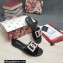Dolce & Gabbana Calfskin Sliders Black with DG Logo 2022