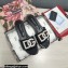 Dolce & Gabbana Calfskin Sliders Black with DG Logo 2022