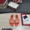 Dolce & Gabbana Calfskin Sliders Orange with DG Logo 2022