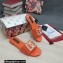 Dolce & Gabbana Calfskin Sliders Orange with DG Logo 2022