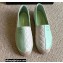 Chanel Patchwork Quilting Espadrilles Green/White 2022