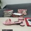 Dolce & Gabbana Calfskin Sliders Pink with DG Logo 2022