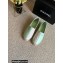 Chanel Patchwork Quilting Espadrilles Green/White 2022