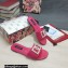Dolce & Gabbana Calfskin Sliders Fuchsia with DG Logo 2022