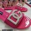Dolce & Gabbana Calfskin Sliders Fuchsia with DG Logo 2022