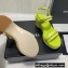 Chanel Chain Platform Sandals Calfskin Fluo Green 2022