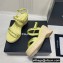 Chanel Chain Platform Sandals Calfskin Yellow 2022