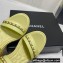 Chanel Chain Platform Sandals Calfskin Yellow 2022