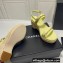 Chanel Chain Platform Sandals Calfskin Yellow 2022