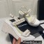 Chanel Chain Platform Sandals Tweed White 2022