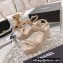 Chanel Chain Platform Sandals Patent Beige 2022
