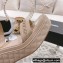 Chanel Chain Platform Sandals Patent Beige 2022