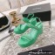 Chanel Chain Platform Sandals Patent Green 2022