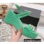 Chanel Chain Platform Sandals Patent Green 2022