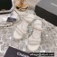 Chanel Chain Platform Sandals Patent White 2022