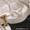 Chanel Chain Platform Sandals Patent White 2022