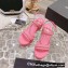 Chanel Chain Platform Sandals Patent Pink 2022