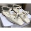 Dior Heel 1cm Rose Fantastique Slingback Flats White 2022
