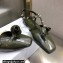 Dior Heel 1cm Rose Fantastique Slingback Flats Dark Green 2022