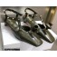 Dior Heel 3.5cm Rose Fantastique Slingback Pumps Dark Green 2022