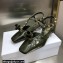 Dior Heel 3.5cm Rose Fantastique Slingback Pumps Dark Green 2022