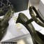 Dior Heel 3.5cm Rose Fantastique Slingback Pumps Dark Green 2022