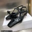 Dior Heel 3.5cm Rose Fantastique Slingback Pumps Black 2022