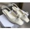 Dior Heel 1cm/3.5cm Rose Fantastique Slingback Flats/Pumps White 2022