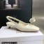 Dior Heel 1cm/3.5cm Rose Fantastique Slingback Flats/Pumps White 2022