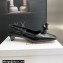 Dior Heel 1cm/3.5cm Rose Fantastique Slingback Flats/Pumps Black 2022