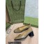 Gucci Heel 5.5cm Pumps Camel with Gold G 2022